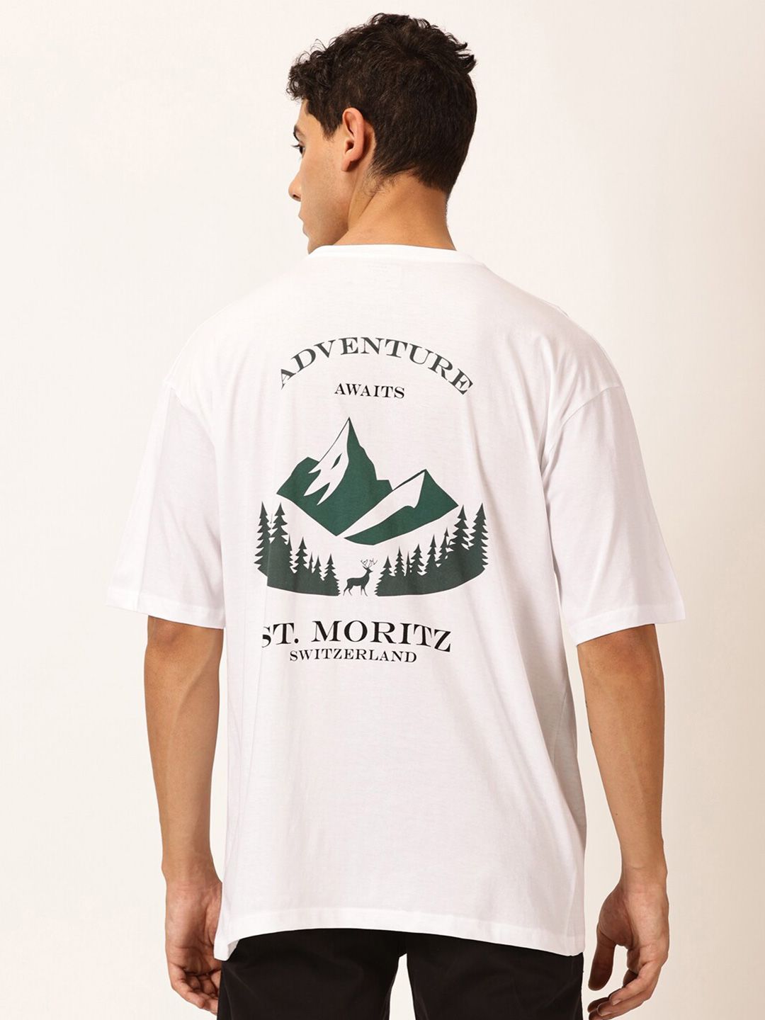 Thomas Scott Round Neck Typography Cotton Oversized T-shirt