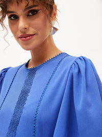 SASSAFRAS Round Neck Cut Out A-Line Dress