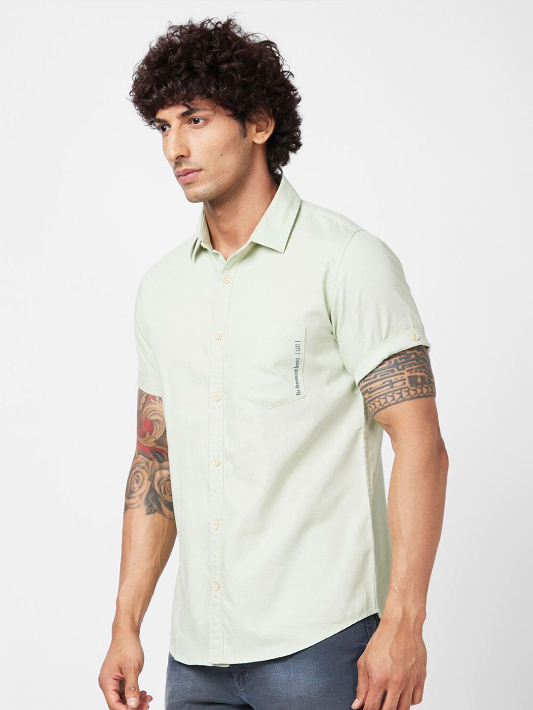 SPYKAR Slim Fit Opaque Cotton Casual Shirt