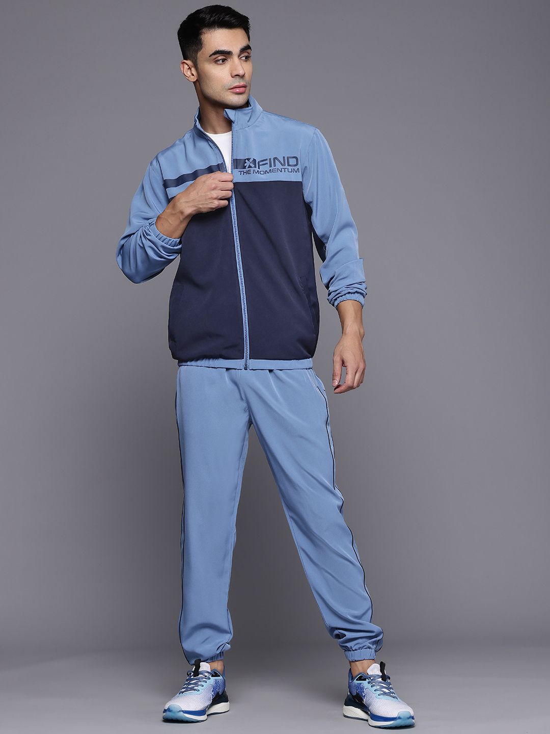 HRX by Hrithik Roshan Rapid-Dry Colourblock Running Tracksuit