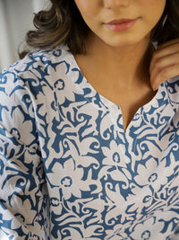 SANSKRUTIHOMES Floral Pure Cotton Printed Night suit