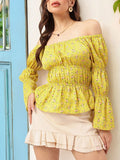 DressBerry The Hourglass Illusion Off-Shoulder Floral Top