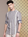 House of Pataudi Striped Rozana Kurta