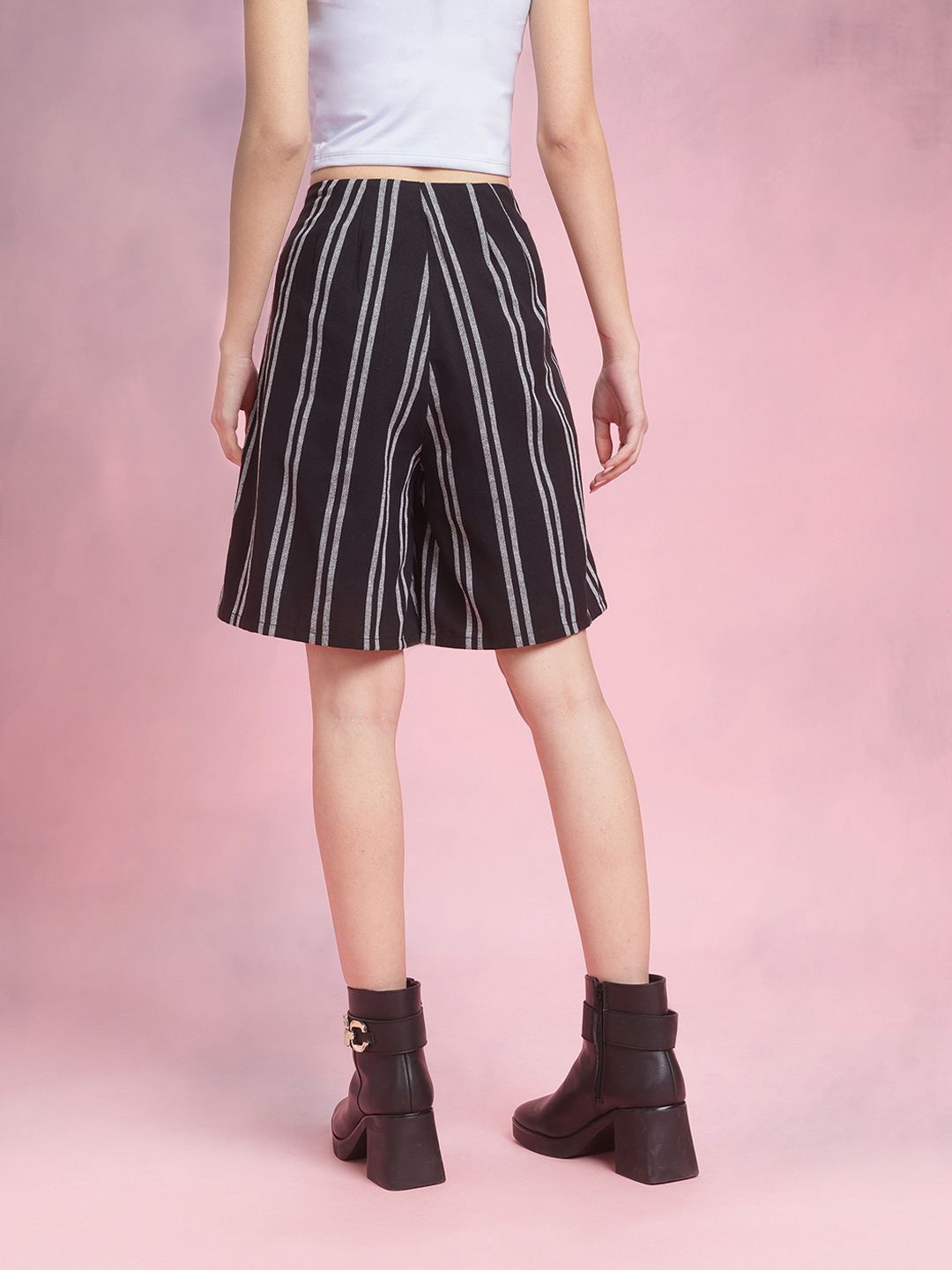 DressBerry Women Striped Woven Shorts