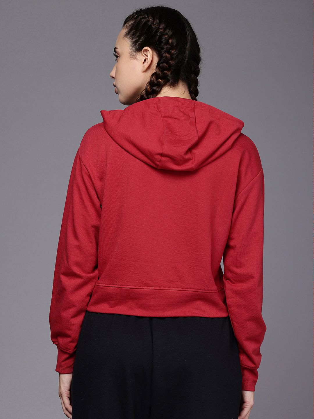 HRX by Hrithik Roshan TRAILTRACERS Printed Hooded Running Sweatshirt