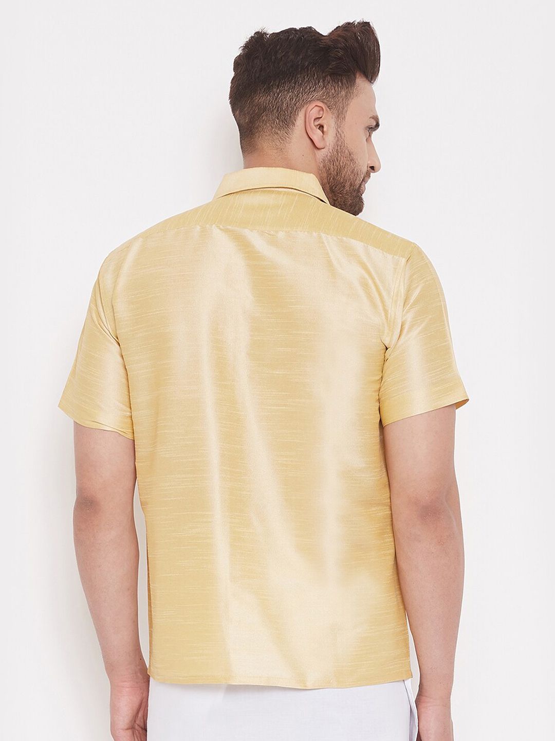 VASTRAMAY Premium Spread Collar Casual Shirt