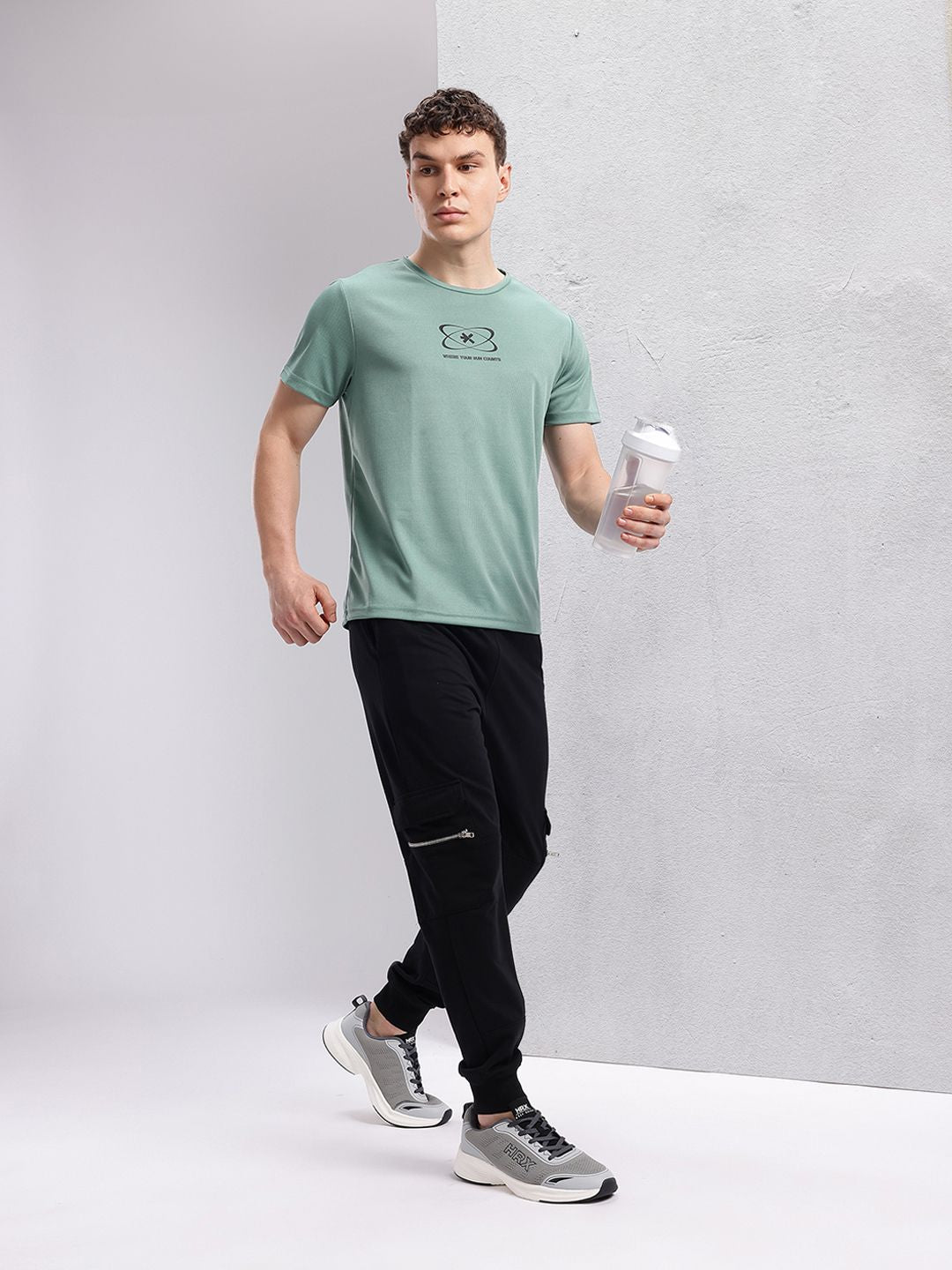 HRX by Hrithik Roshan Men Typography Printed Rapid-Dry Running T-shirt