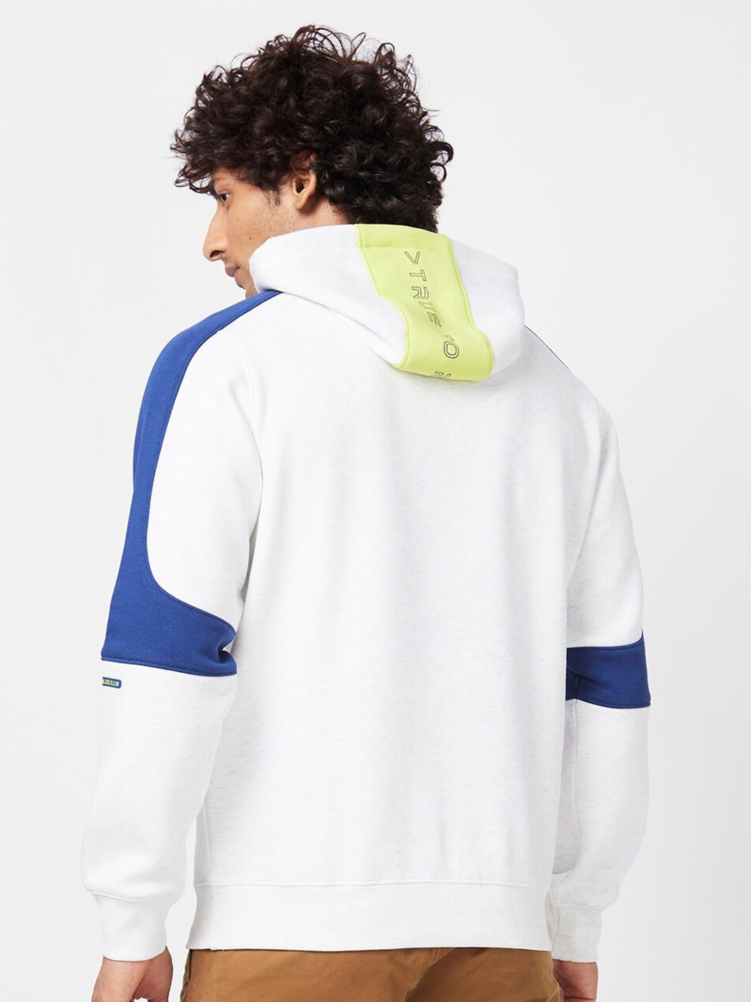 SPYKAR Typography Printed Cotton Hooded Pullover Sweatshirt