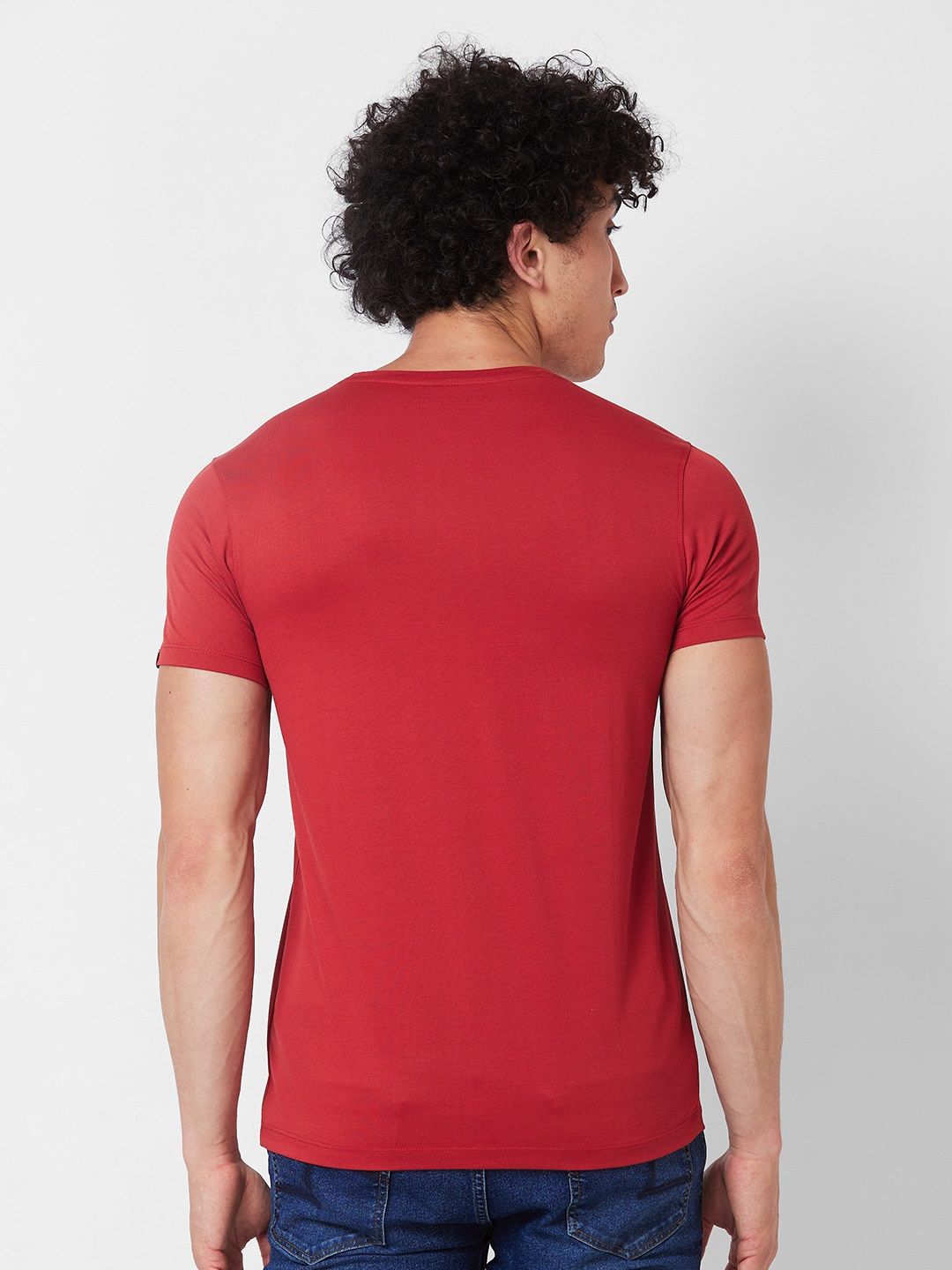 SPYKAR Graphic Printed Cotton Slim Fit T-shirt