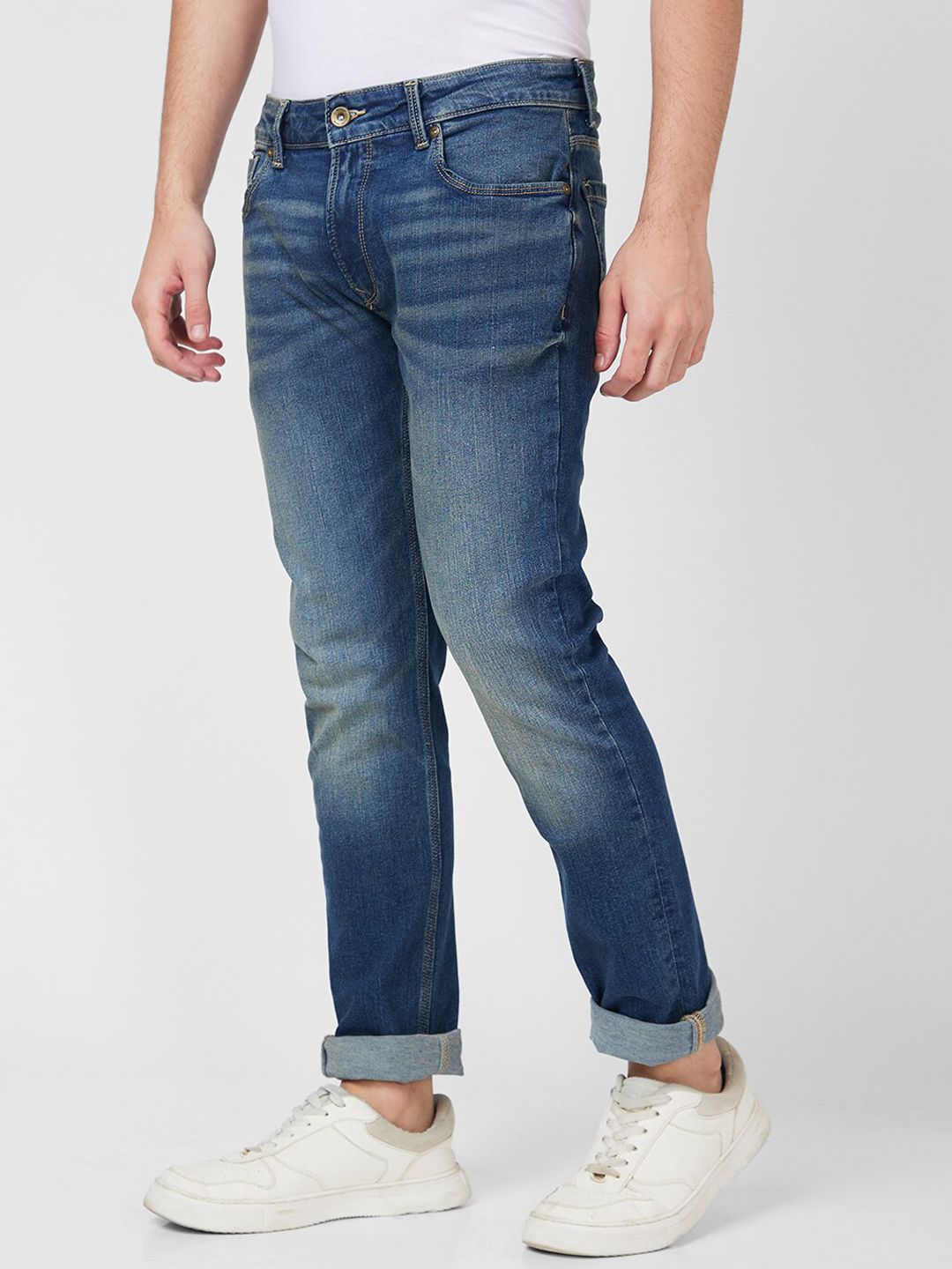 SPYKAR Men Clean Look Mid-Rise Cotton Jeans