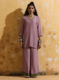 trueBrowns Muslin Silk Tunic With Trousers Co-Ords
