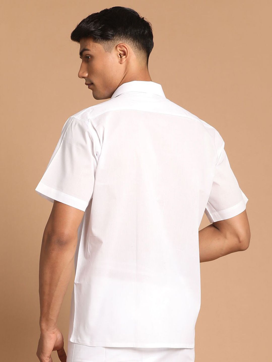 VASTRAMAY Men White Premium Casual Shirt