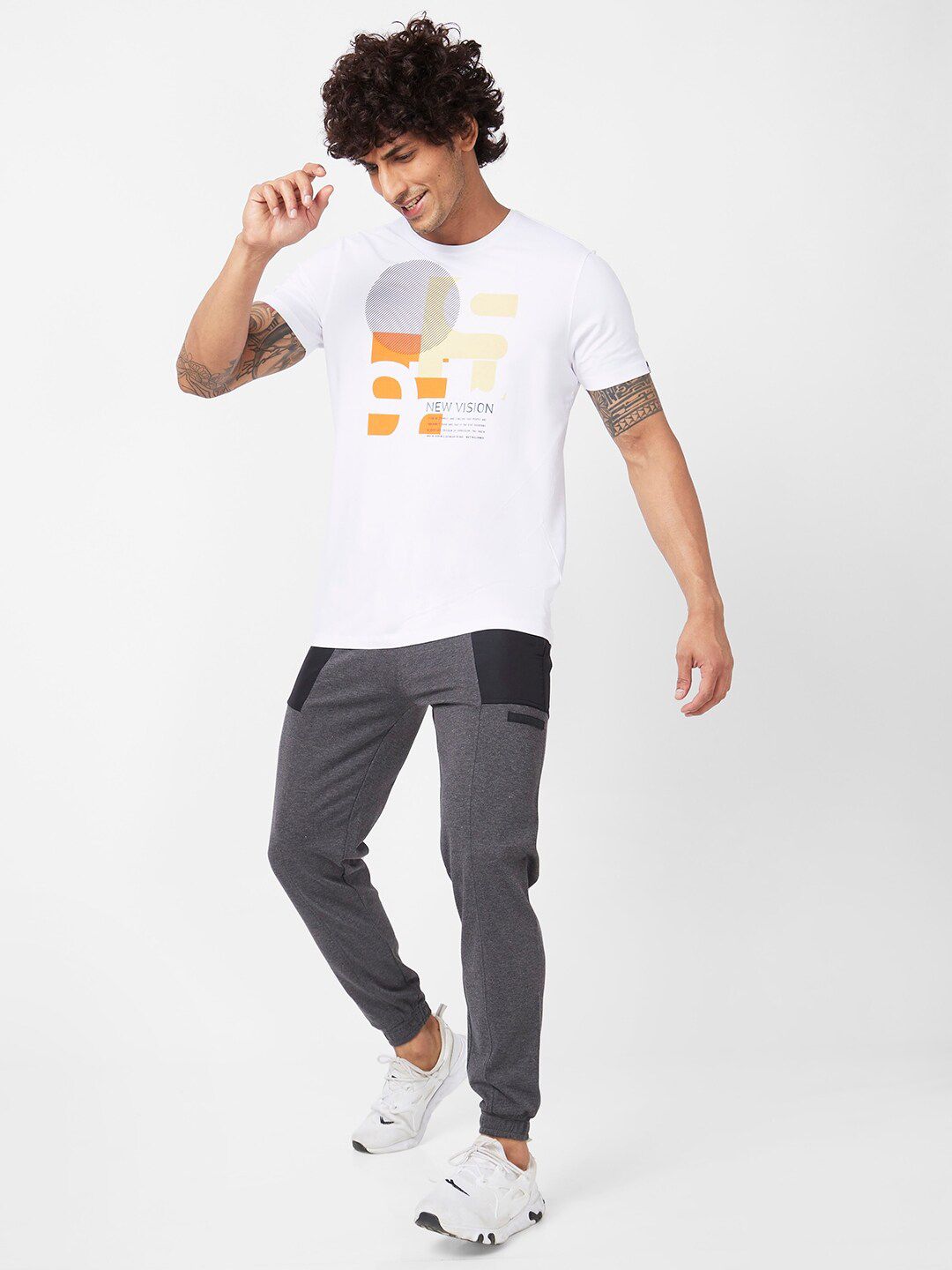 SPYKAR Graphic Printed Cotton T-shirt