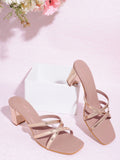 DressBerry Strappy Block Heels