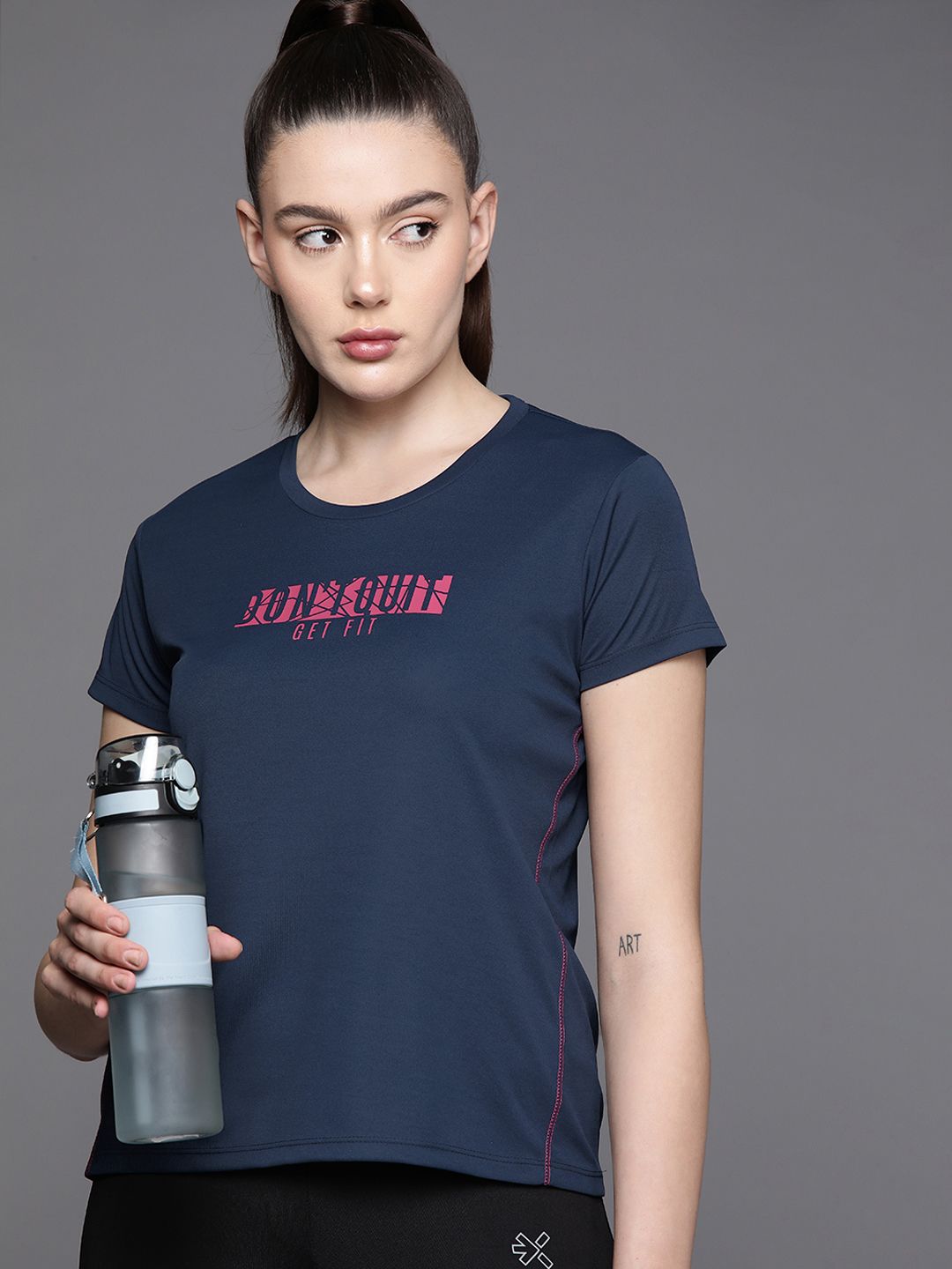 HRX by Hrithik Roshan Typography Printed Training T-shirt