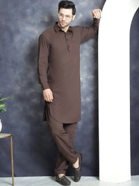Jompers Shirt collar Regular Pathani Kurta With Salwar