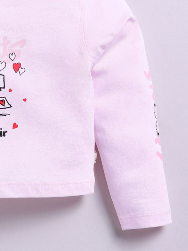 Happy Faces Girls Snoopy Print Drop-Shoulder Sleeves Pure Cotton T-shirt