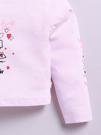 Happy Faces Girls Snoopy Print Drop-Shoulder Sleeves Pure Cotton T-shirt