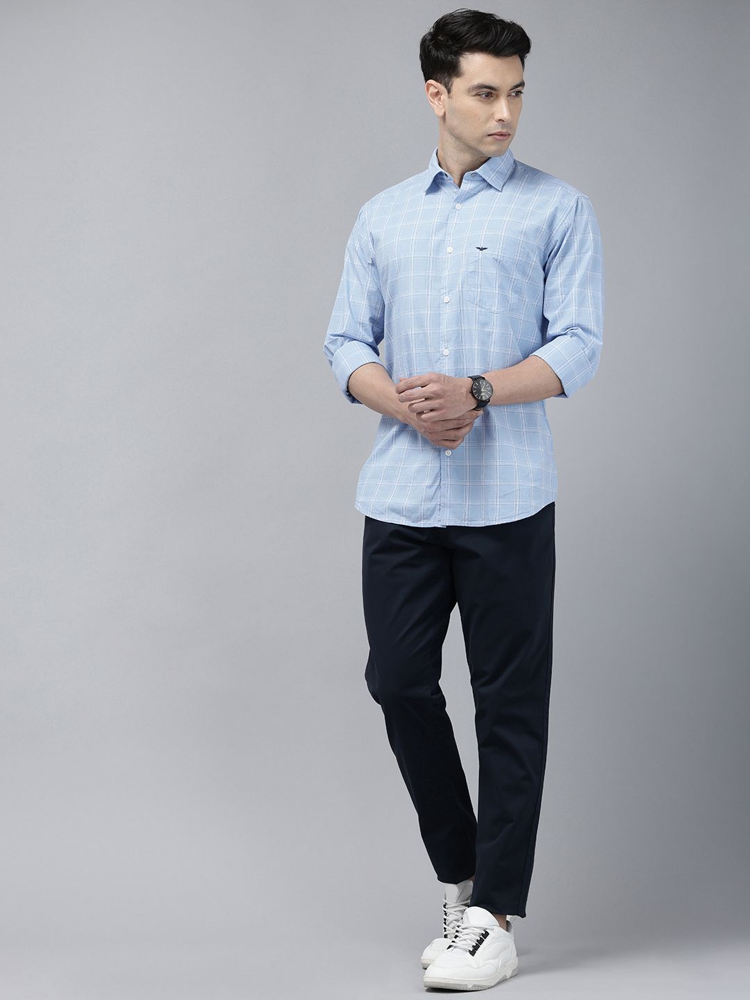 Park Avenue Pure Cotton Slim Fit Checked Shirt