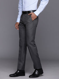 Raymond Men Textured Slim Fit Trousers
