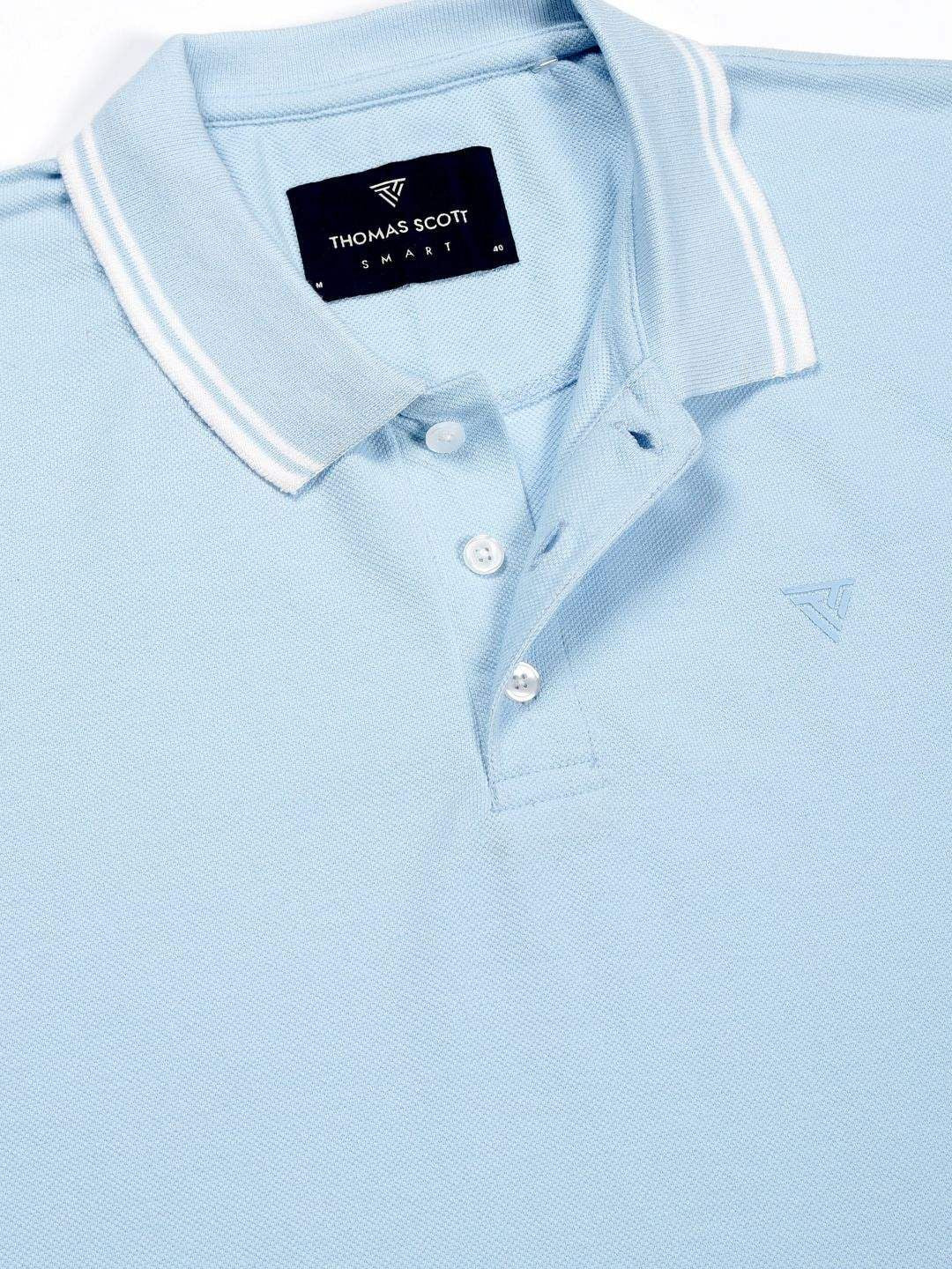 Thomas Scott Men Polo Collar Pockets T-shirt