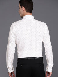 Raymond Men Printed Organic Cotton Slim Fit Opaque Formal Shirt