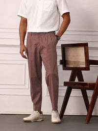 Mr Bowerbird Men Mid-Rise Pleated Oversized Fit Korean Trousers