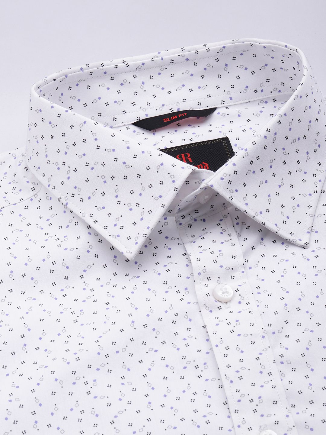 Raymond Pure Cotton Slim Fit Printed Formal Shirt