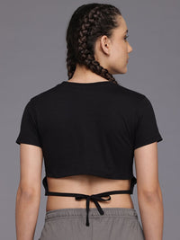 HRX by Hrithik Roshan Tie-Up Detail Lifestyle T-shirt