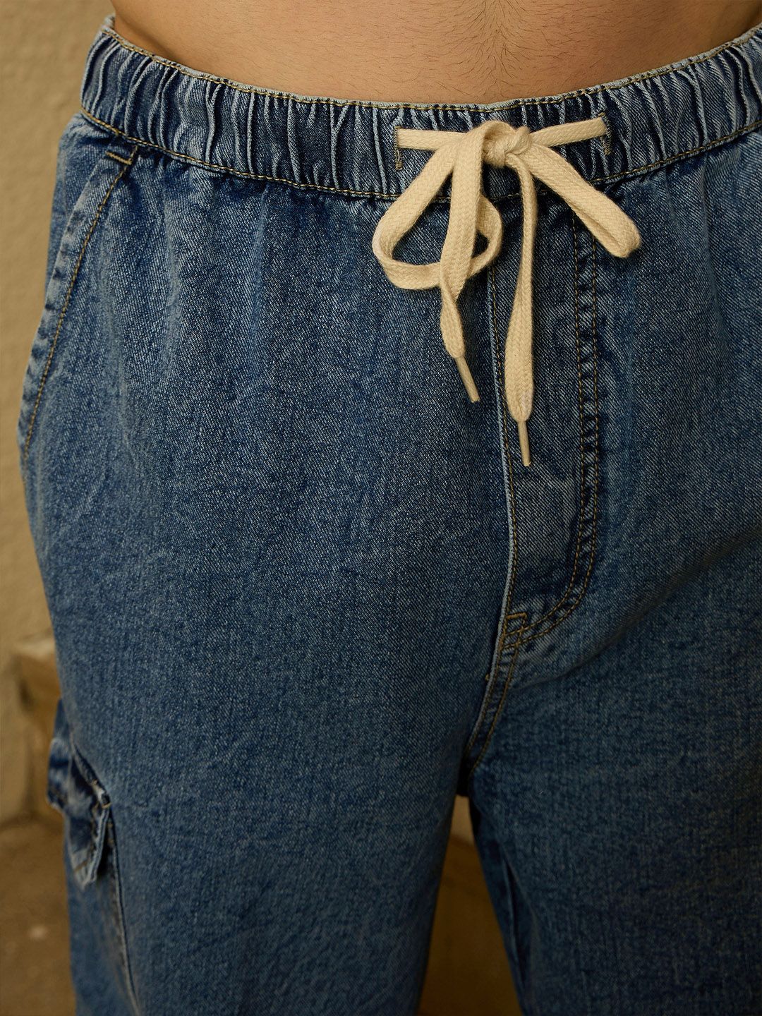 DENNISON Korean Baggy Fit Cargo Jeans