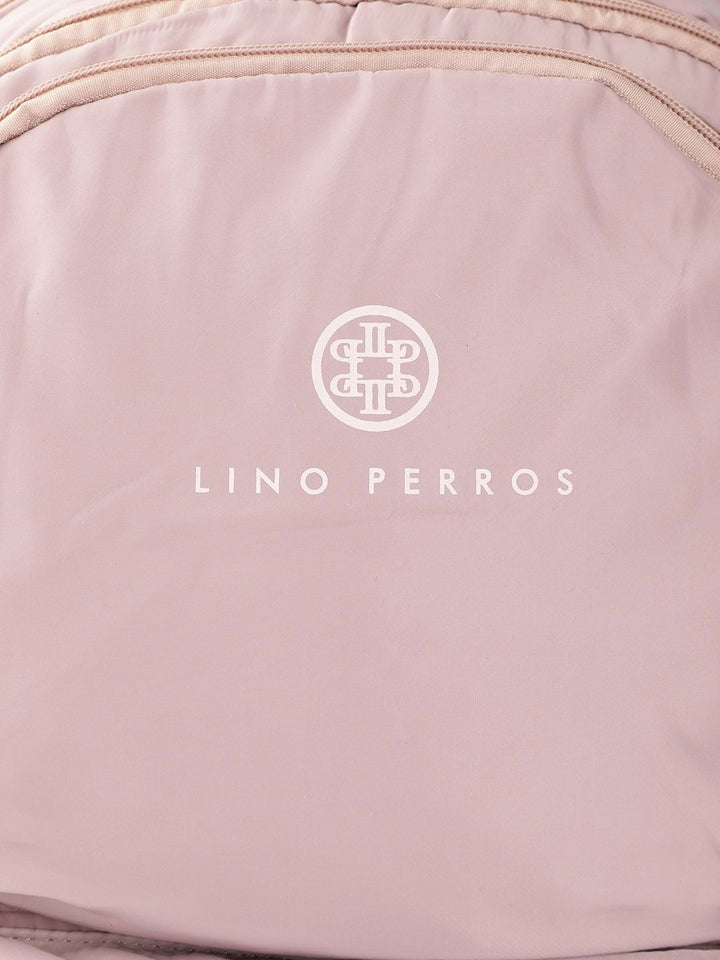 Lino Perros Women Dusty Pink Solid 13 Inch Laptop Backpack