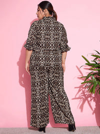 SASSAFRAS Curve Animal Printed Shirt With Trousers