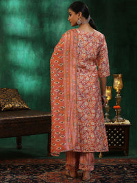 Libas Women Ethnic Motifs Printed Regular Beads and Stones Kurta with Palazzos & With Dupatta