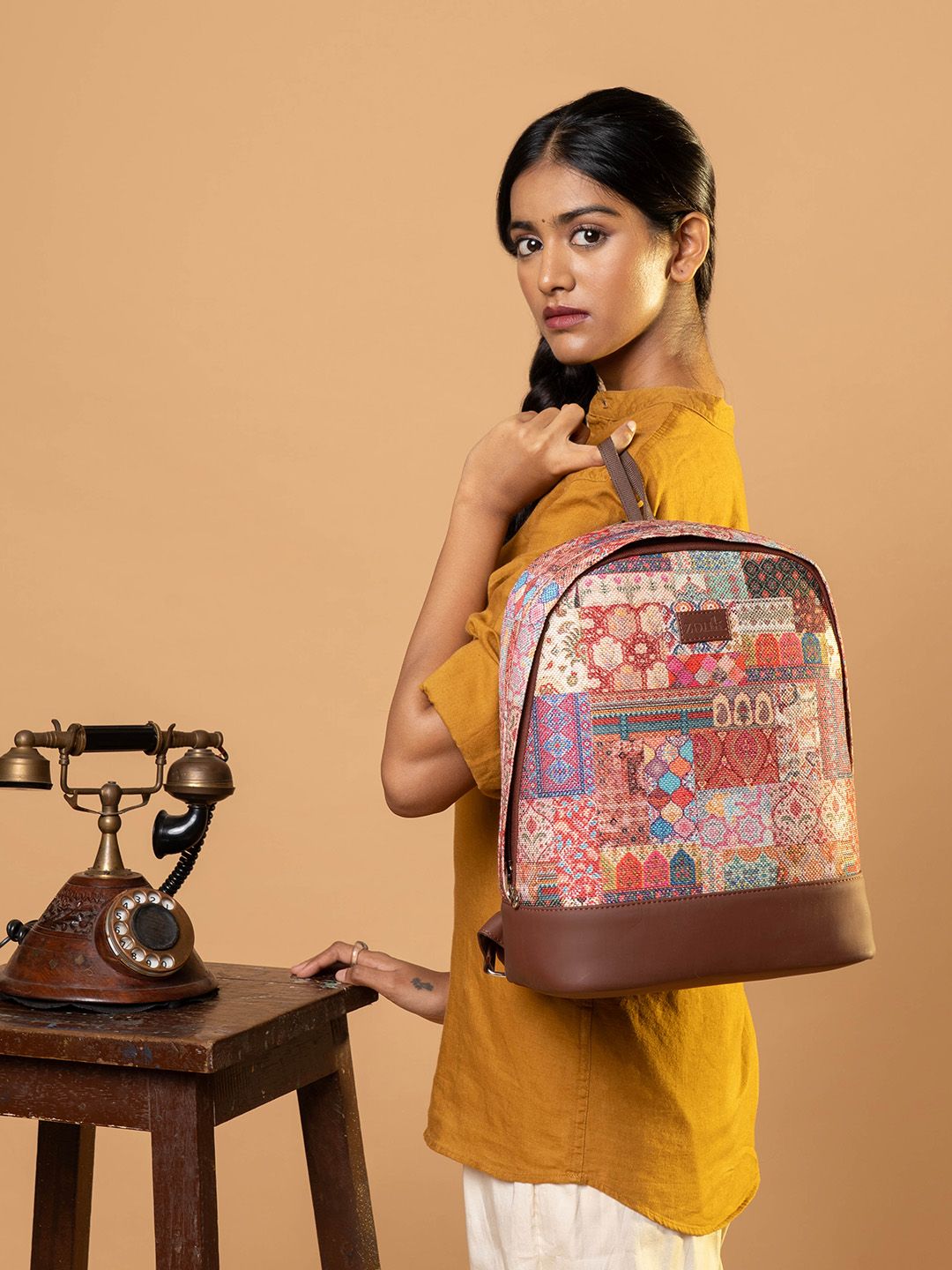 ZOUK Women Ethnic Motifs Printed Backpack