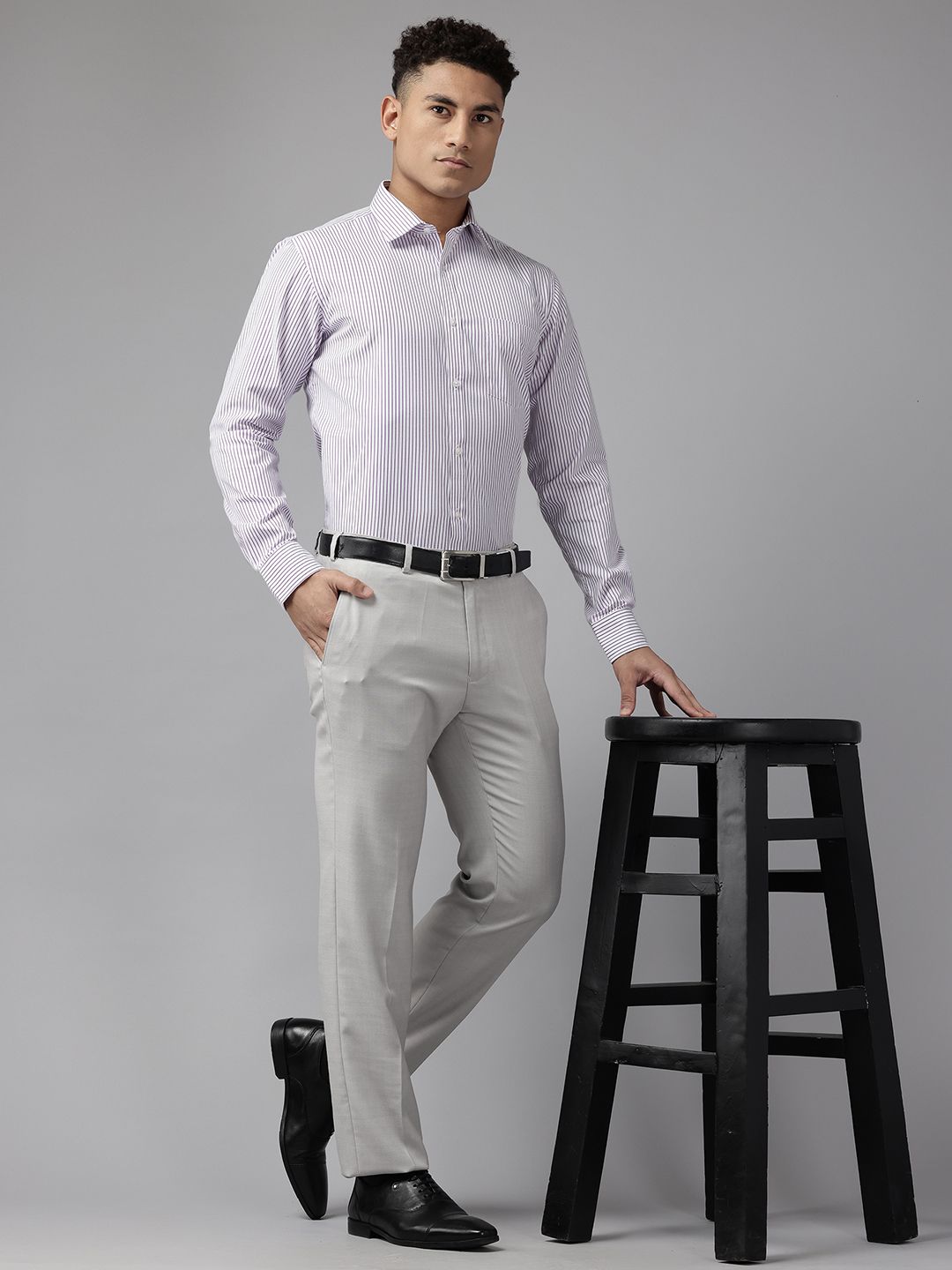 Park Avenue Slim Fit Striped Formal Shirt