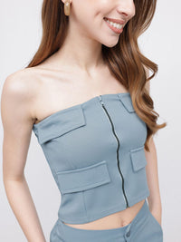 DressBerry The City Chic Bare Minimum Cargo Crop Top