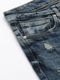 SPYKAR Men Low-Rise Mildly Distressed Heavy Fade Stretchable Jeans