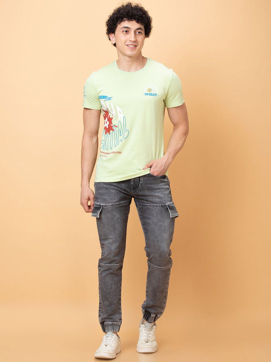 Being Human Mid-Rise Jogger Fit Cargo Jeans