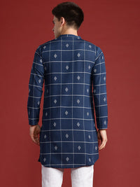 Anouk Geometric Thread Work Indigo Kurta