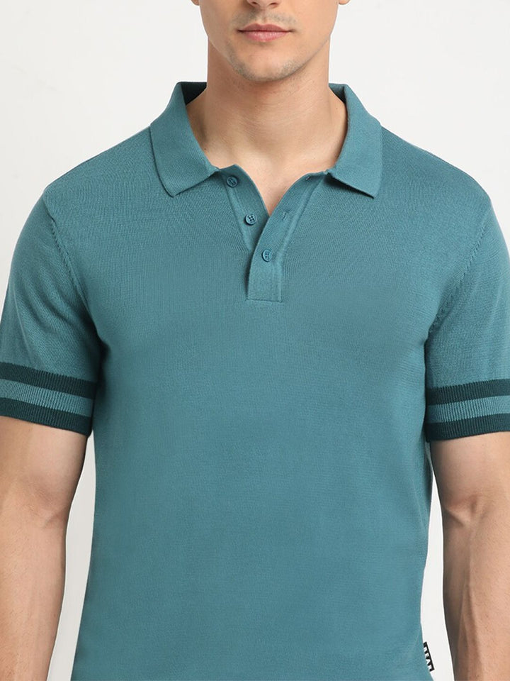 THE BEAR HOUSE Polo Collar Short Sleeves Cotton T-shirt