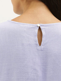 AND Women Lavender Self-Design Regular Top