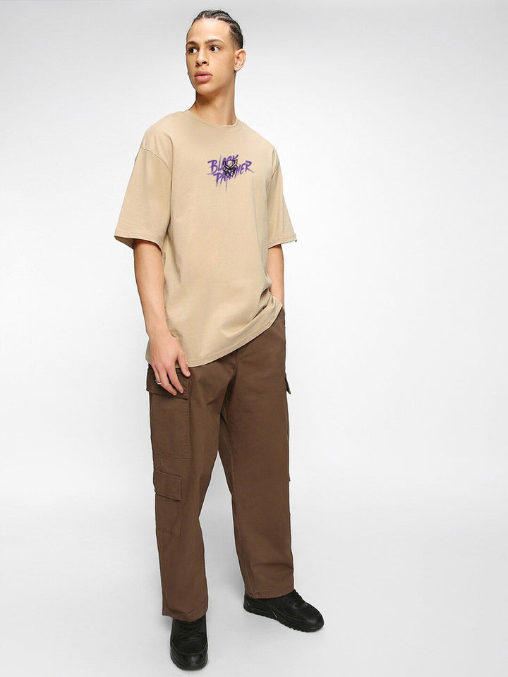 Bewakoof Warrior King Printed Drop-Shoulder Sleeves Oversized Cotton T-shirt