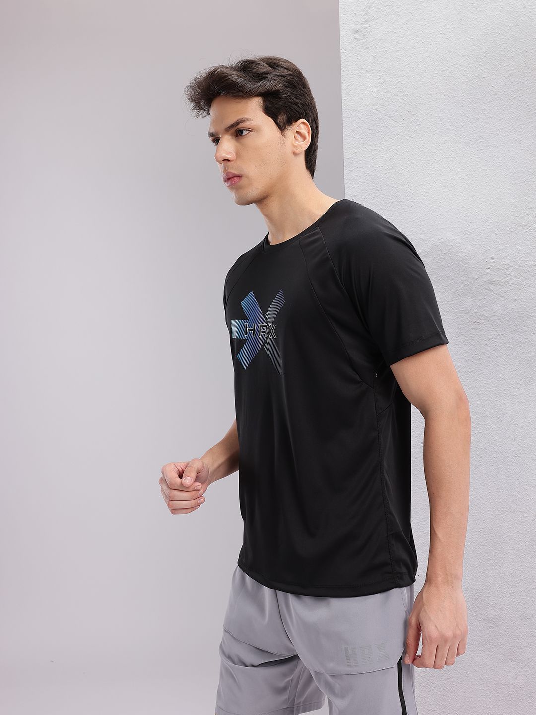 HRX by Hrithik Roshan Men Brand Logo Printed Rapid-Dry Training T-shirt