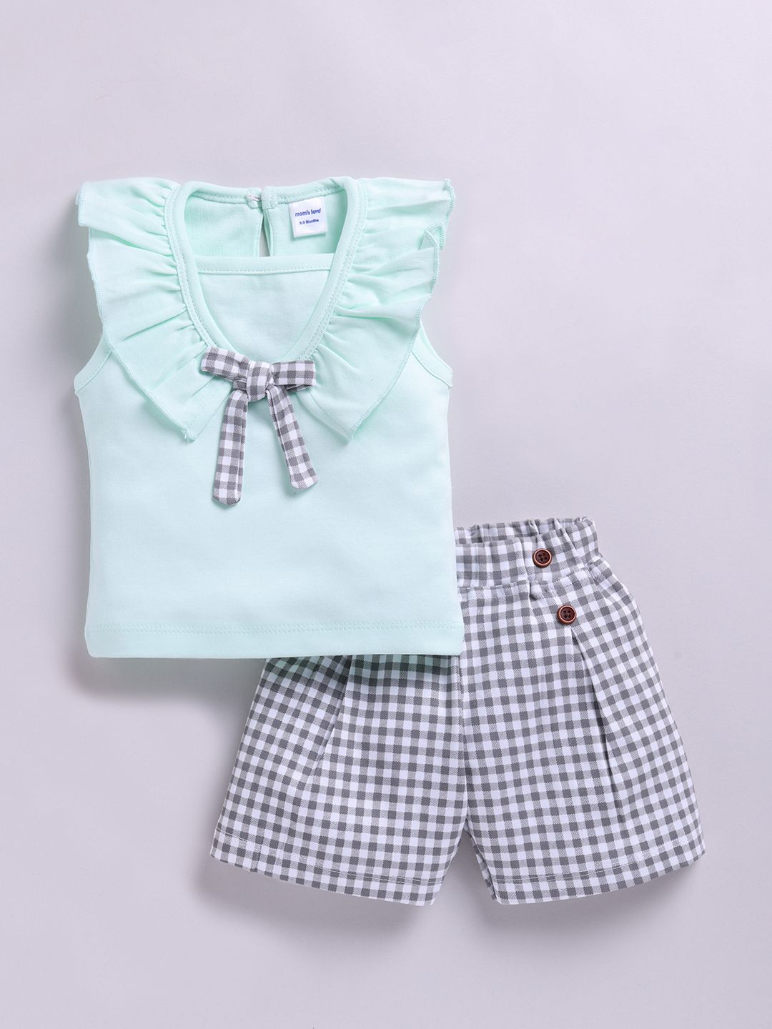 Moms Love Infant Girls Pure Cotton Top with Shorts