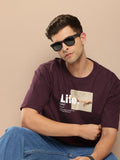 Difference of Opinion Men Printed Pure Cotton Oversized T-shirt