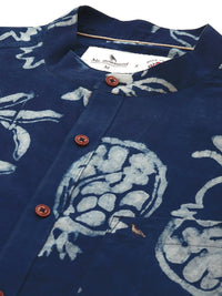 Mr Bowerbird Pure Cotton Tailored Fit Hand Block Printed Casual Shirt
