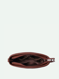 ZOUK Royal Indian Peacock Motif Harmony Printed Structured Sling Bag