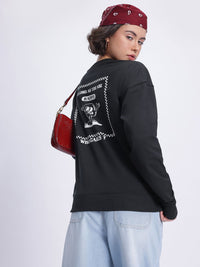 DressBerry Printed Drop-Shoulder Sweatshirt