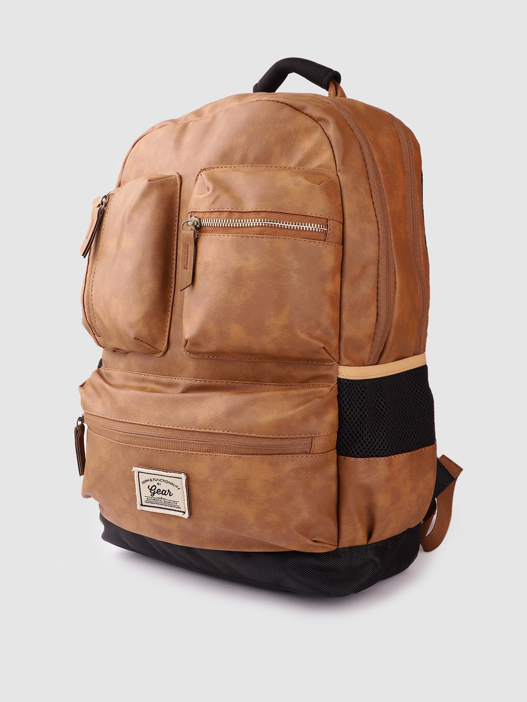 Gear Unisex Faux Leather Medium-Sized Backpack 28L