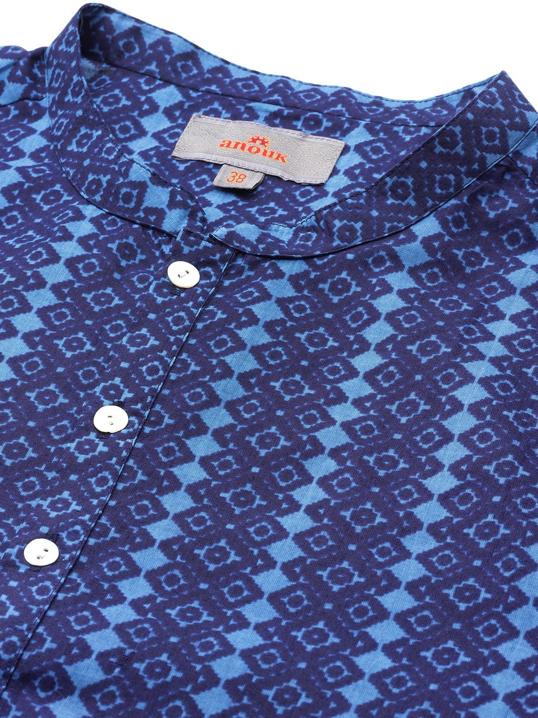 Anouk Pure Cotton Geometric Printed Short Kurta